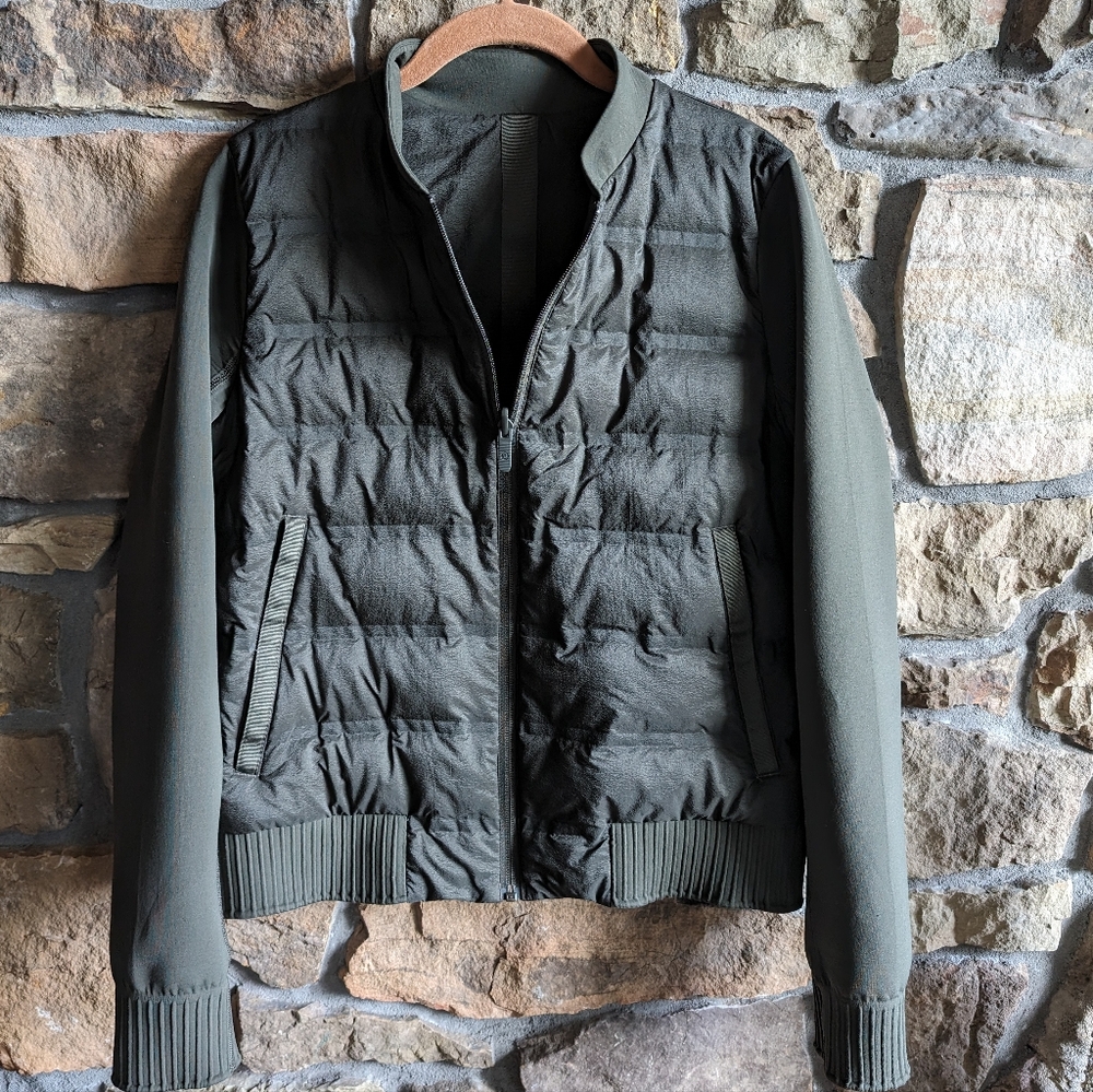 Lululemon Down & Around Reversible Jacket 8 Olive Armory Military